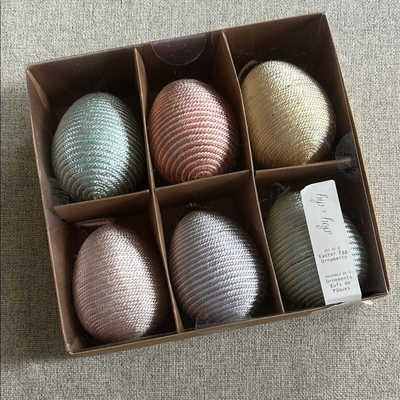 Other - Cottagecore Pasel Rope Wrapped Easter Egg Ornaments Made in India